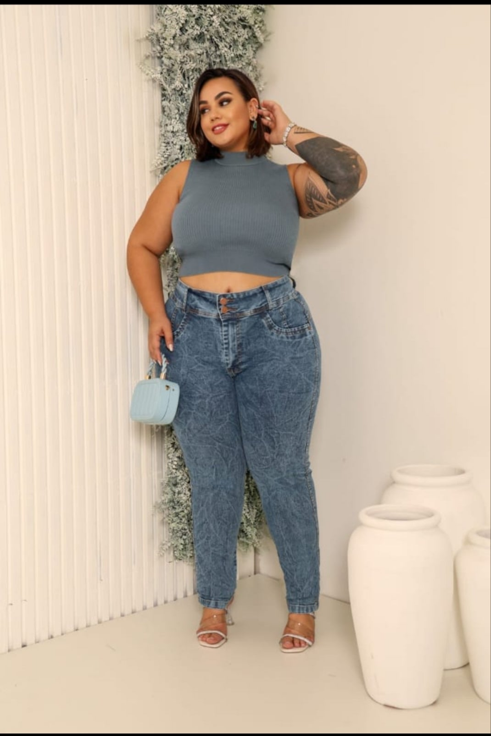 Jeans grisé Plus size
