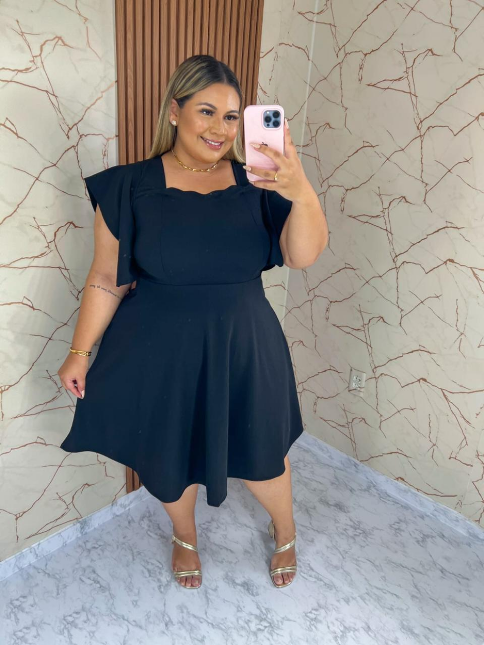 Robe col carré Plus size