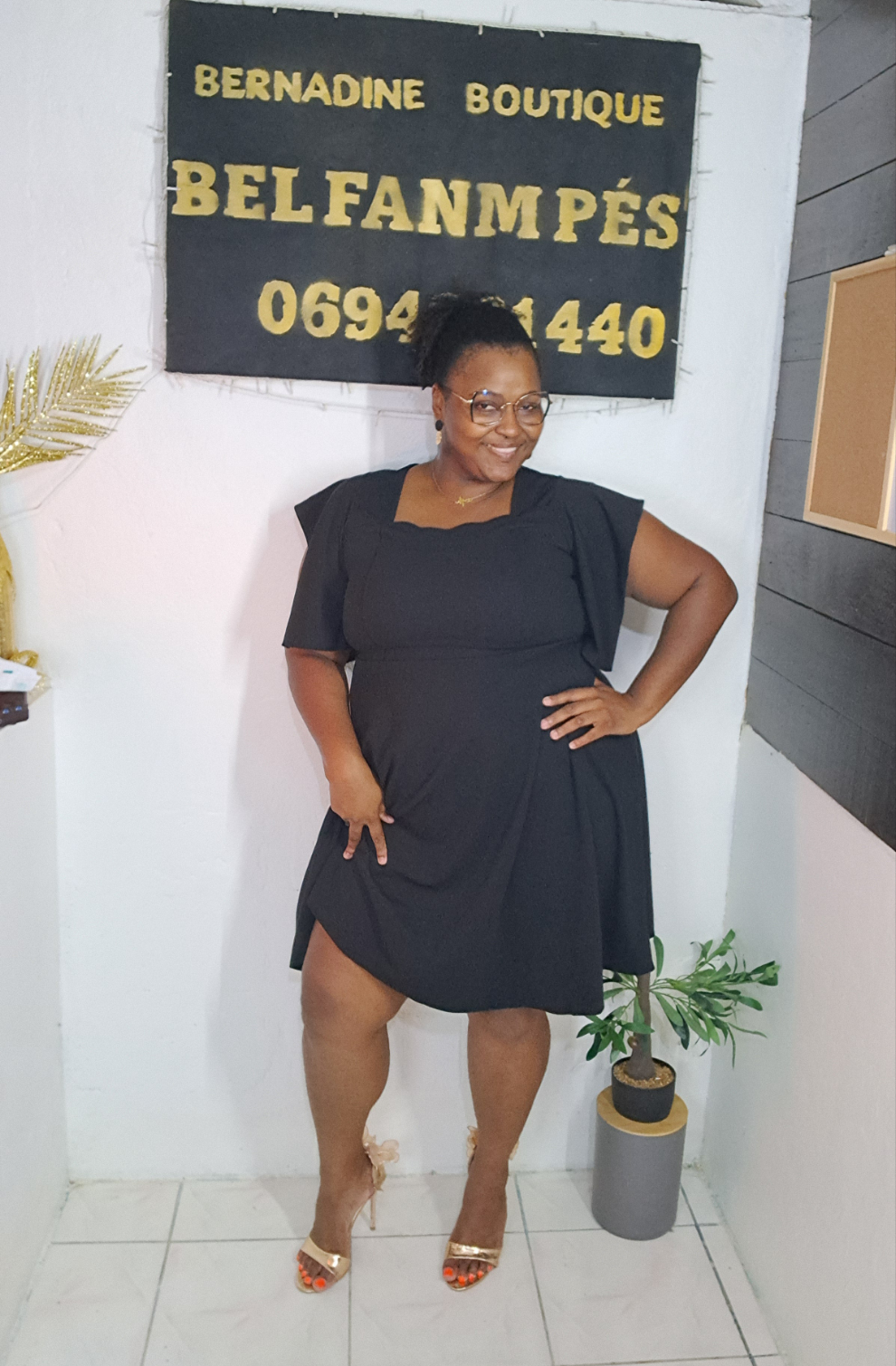 Robe col carré Plus size