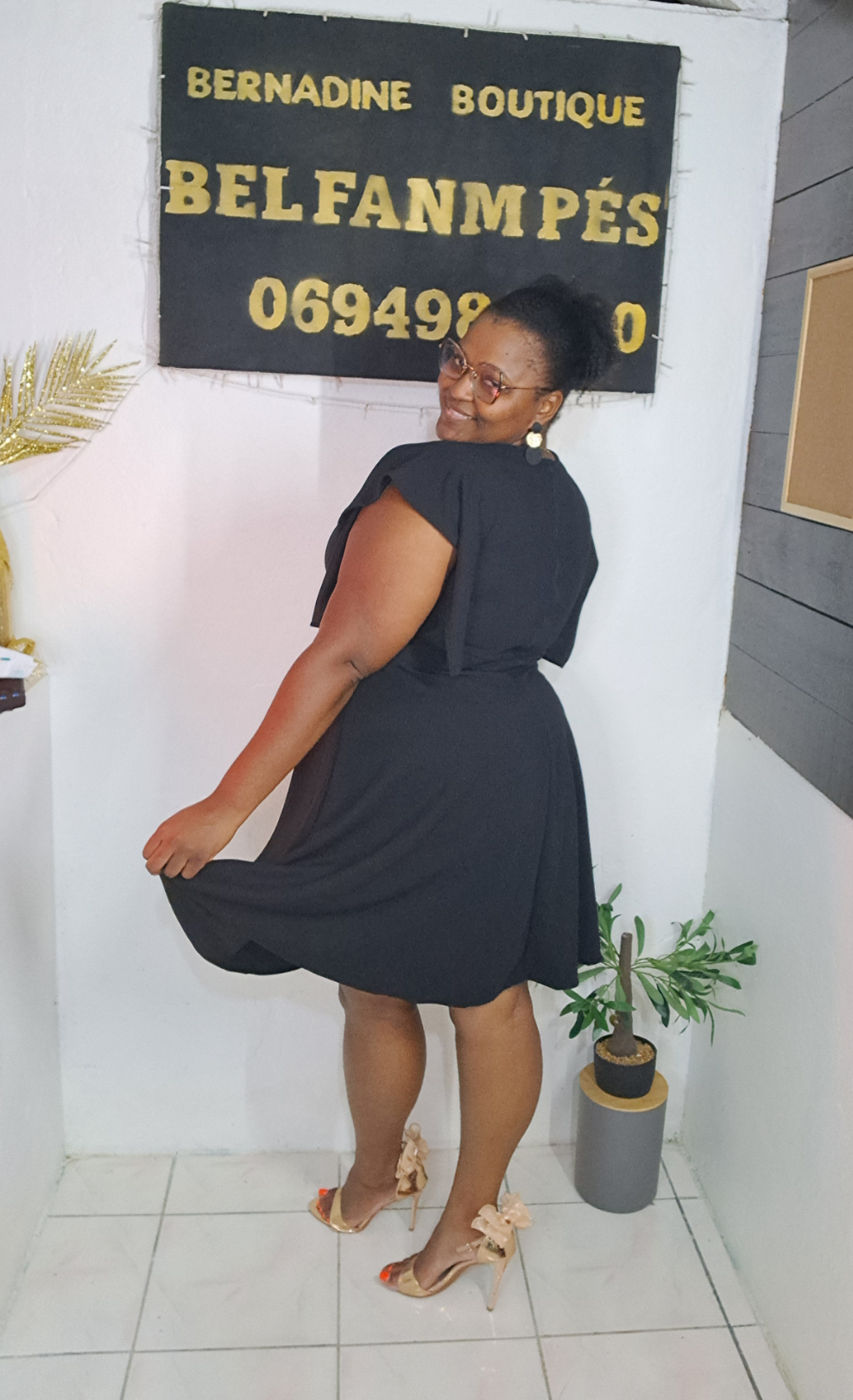 Robe col carré Plus size