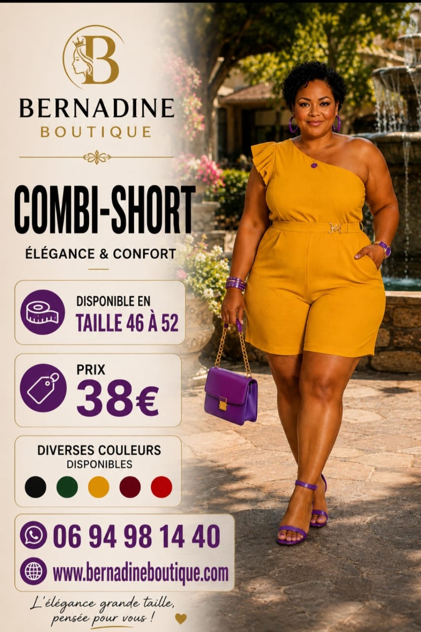 Combi-short Plus size