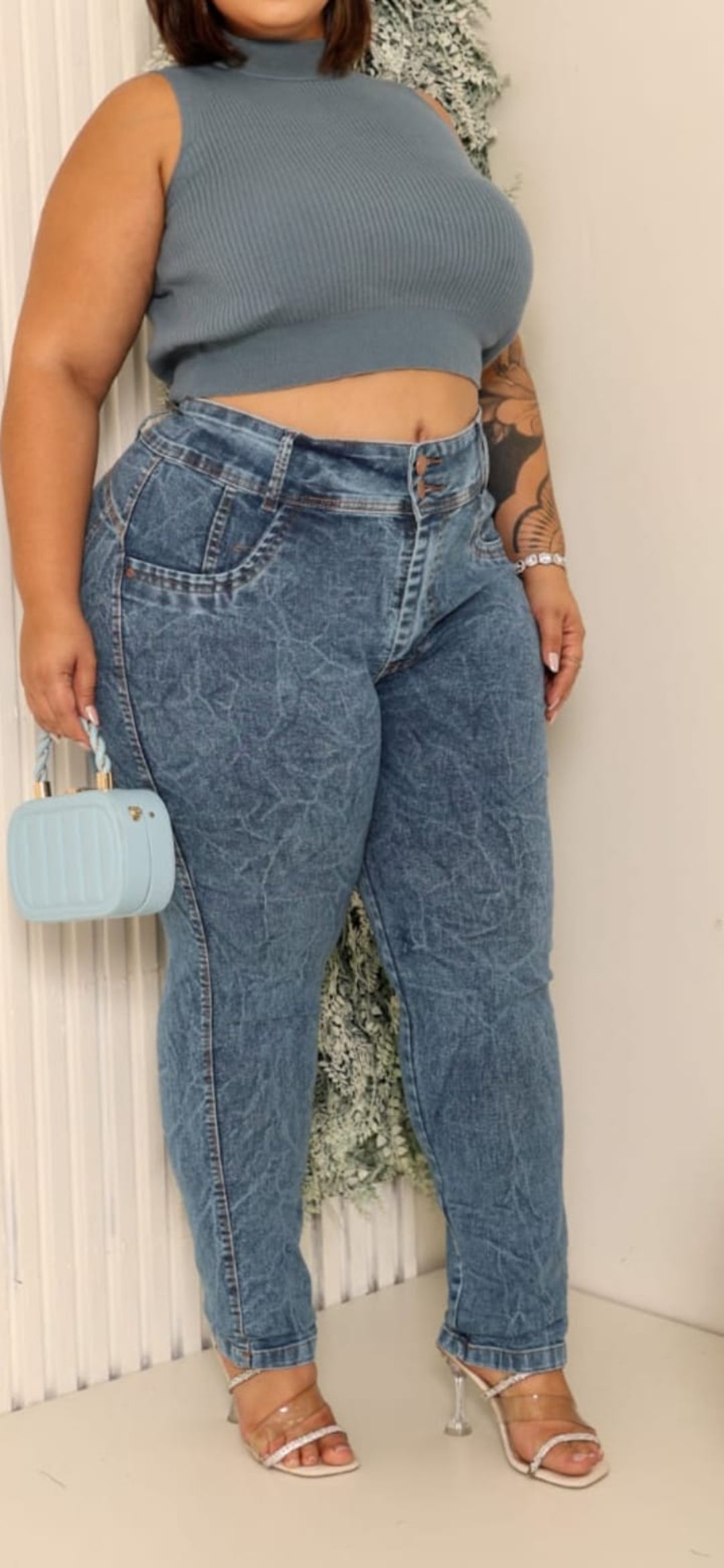 Jeans grisé Plus size