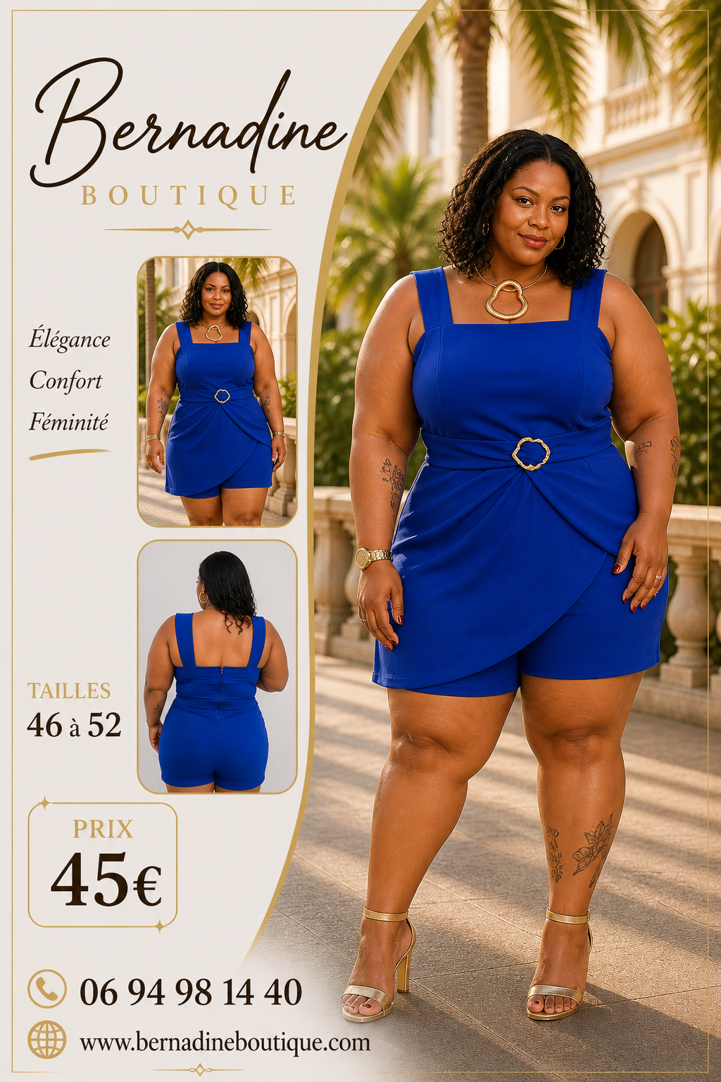 Combinaison short Plus size