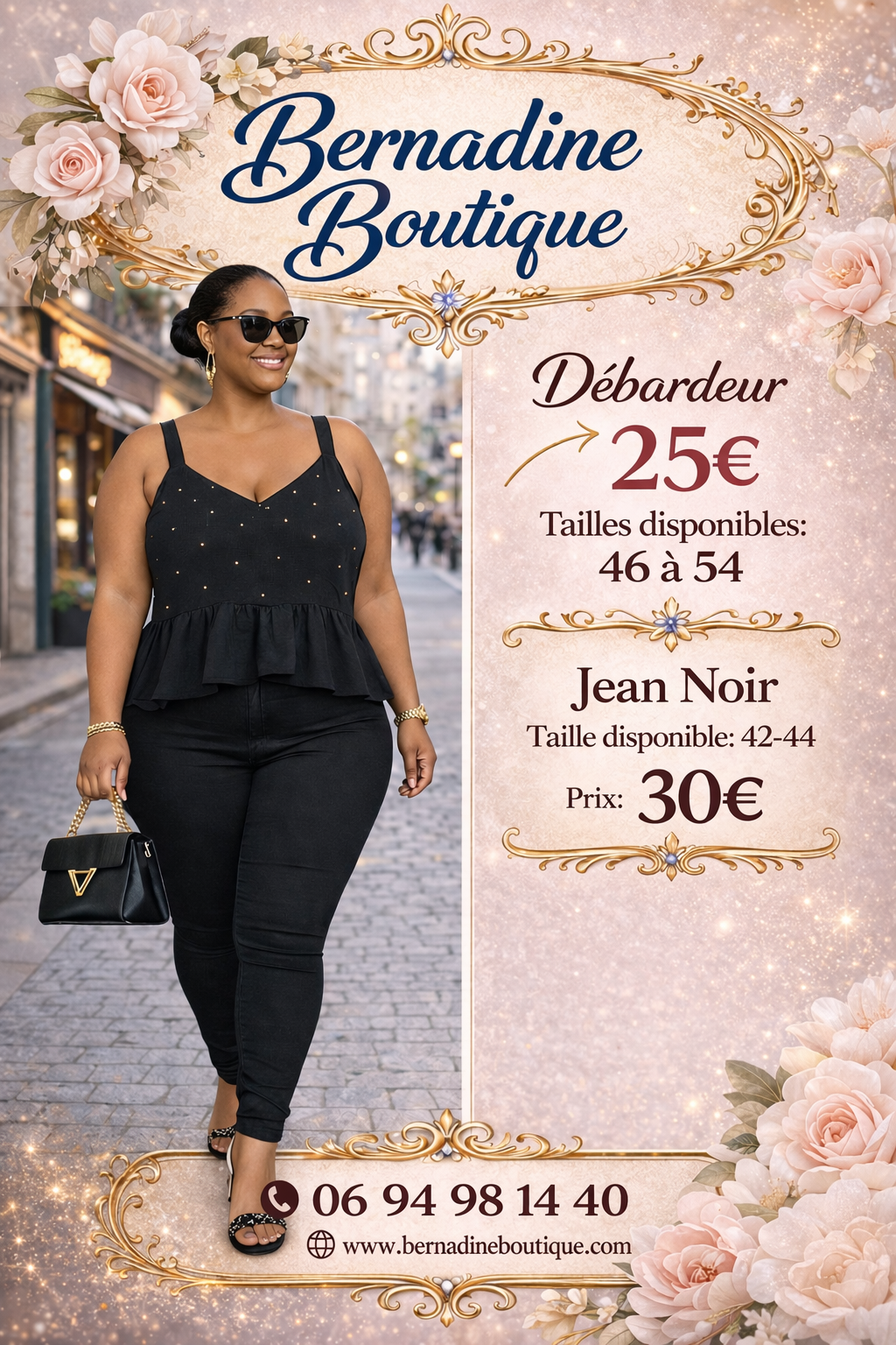 Ensemble Top + Jeans Plus size