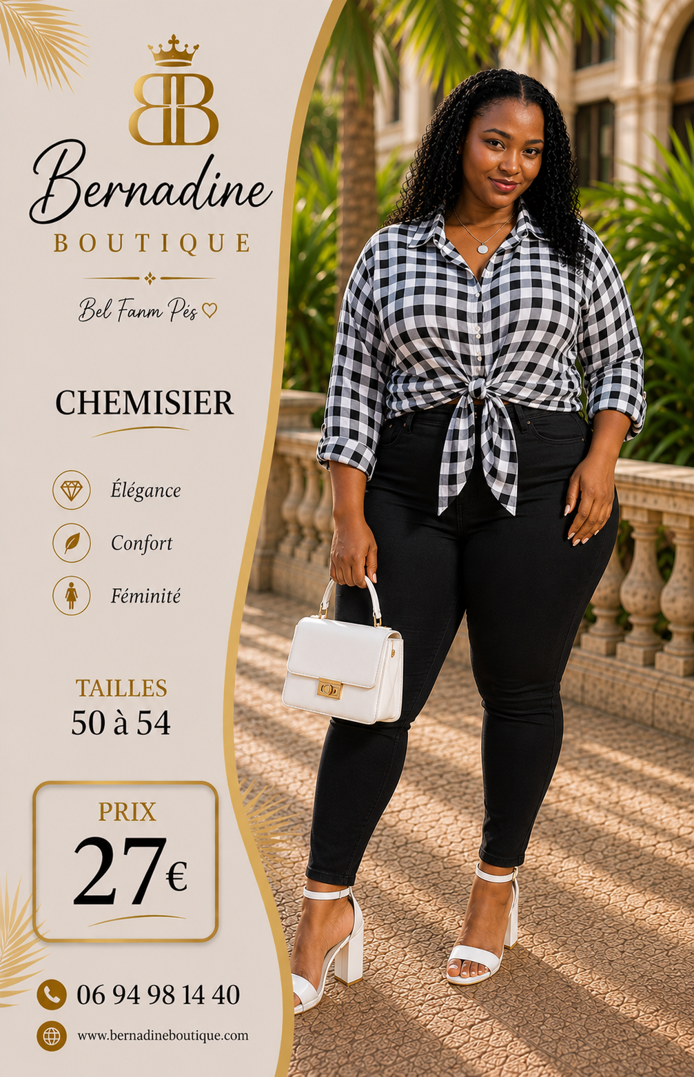 Chemisier Carreau Plus size
