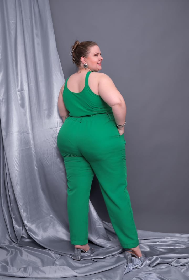 Pantalon vert Plus size