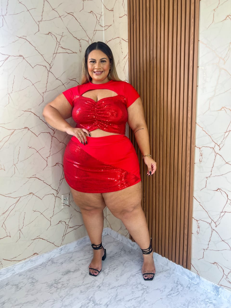 Ensemble pailletés PLus size