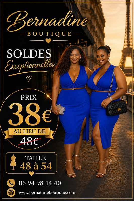 Robe décolleté à fente