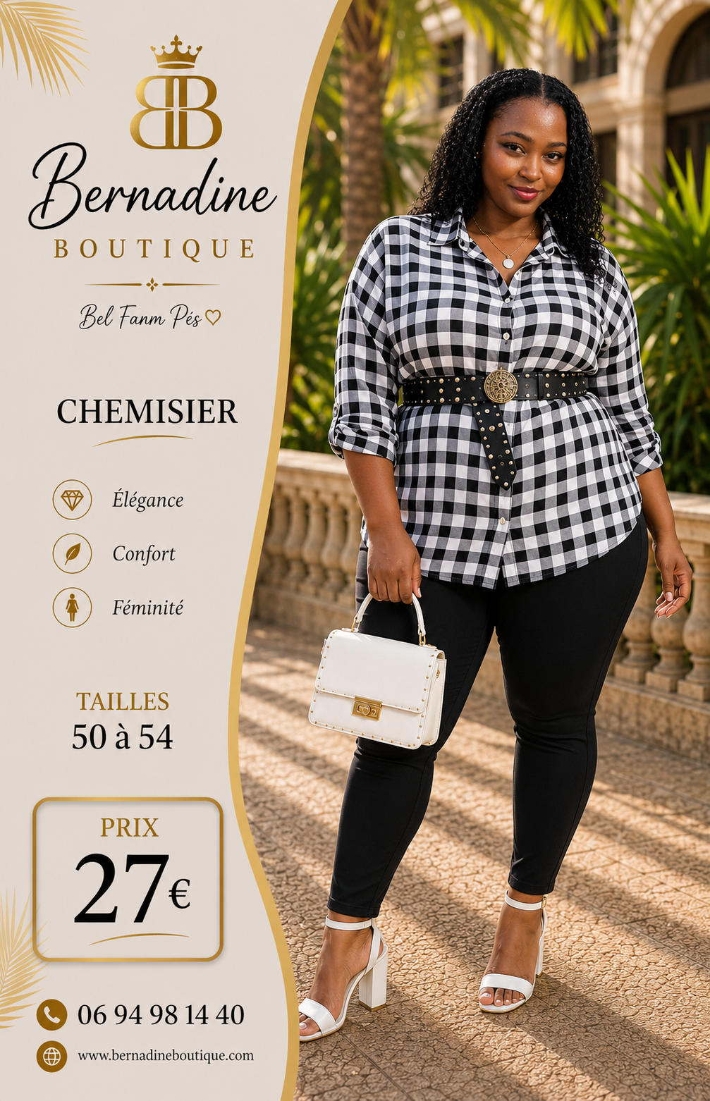 Chemisier Carreau Plus size