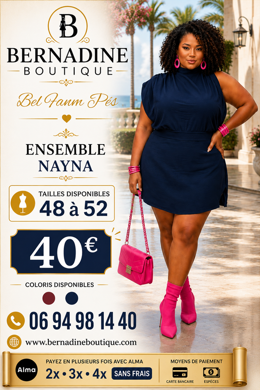 Ensemble Haut +Jupe short Plus Size