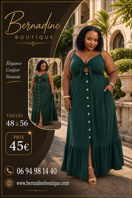 Robe attache poitrine Plus Size