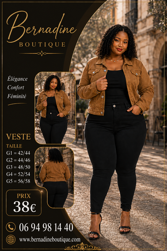 Veste Jeans Plus size